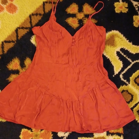 Victoria's Secret Other - Vtg 90s Victoria's Secret Red Silk Nightie